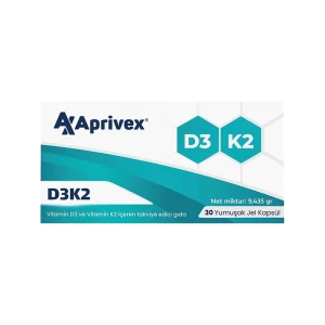 Aprivex D3 - K2 30 Yumuşak Kapsül