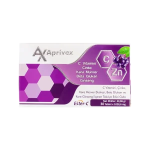 Aprivex Sambucus Nigra (Kara Mürver) Beta Glukan - Ester C – Ginseng 30 tablet